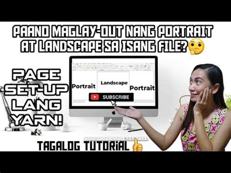 portrait and landscape in tagalog|How to Page Layout in Portrait & Landscape in 1 .
